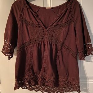 Burgundy Akemi + Kin top